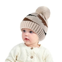 Zimska šeširna pletena kapa jesen i zimski crtani dinosaur jacquard dječja vuna kapa toplu jednu loptu