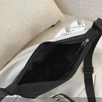 Keusn modna torba dvostruka upotreba crna prilagođena pamučna platna tota sa vanjskim glasničkim torbom