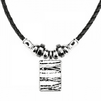 Četkica nepravilna tekstura ogrlica ogrlica nakita nakit kože konop