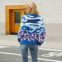 Akiigool ženski džemperi za zimsku žensku kornjače dugim rukavima ugodan pleteni džemper casual labavo pulover skakač