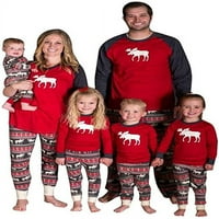 Xmas Moose Fairy Božić Porodica Podudaranje pidžama Set za odrasle Kids Spavaće noćna odjeća Pijamas