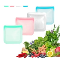 Reheyre 500 1000ml zapečaćena torba za očuvanje hrane - jak brtvljenje, bez vaga - silikonska mikrovalna pećnica i hladnjaka za pohranu hrane za kuhinju