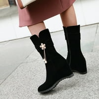 Akiihol ženske čizme Ženske kravlje čizme Metalne kaubojske čizme Blokirane potpetice sa potpeticama