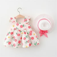 Djevojke haljina za bebe cvjetne princeze bez rukava na leđima