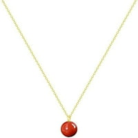 Ženska ogrlica, Crvena agata Kamena privjesak Ogrlica jednostavna kristalna ogrlica nakit poklon za