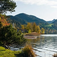 Jezero i selo Schliersee u Bavarskoj Alpi-Bavariji-Nemačkoj od Martin Zwick
