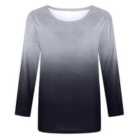 Ženska modna tiskara O-izrez Ležerne prilike za majicu Srednje majice s dugim rukavima