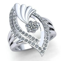 0.5carat Round Cut Diamond Dame Bridal Fancy Angažova za angažman prstenasto 14k ruža, bijela ili žuta
