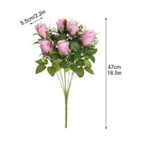 Single Ten Milan Rose Simulacijsko cvijeće Vjenčanje naklonjeni ukras Svečano ukrašavanje