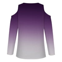 Ženska seksi majica hladnom pulover pulover V-izrez dugih rukava vrhovi tiska Hot6SL868421