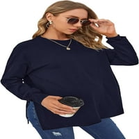 Singreal ženske majice majica dugih rukava Split bočna trudnoća Tee vrhovi