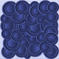 Ahgly Company u zatvorenom okruglom uzorkovima traper tamno plave prostirke, 5 'krug