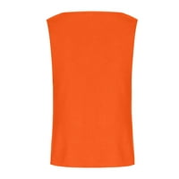 Tankini vrhovi za žensko čišćenje Trendy Solid Boja V-izrez Udobna labava majica bez rukava bez rukava