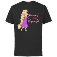 Disney Princess užaren poput Rapunzel - pamučna majica kratkih rukava za odrasle - prilagođeno-crno