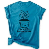 Moje biljke su lišće u majici, unise ženska muška majica, biljna košulja, vrtlarska majica, vrtna majica,