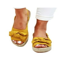 Žene Espadrilles Ljetni klinovi sandale debele jedine platforme Sandale Lagane cipele Žene Ležerne cipele Peep Toe Prozračna žuta 8