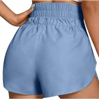 Ženske kratke hlače za struku Solidna elastična ljeta Brzi suhi atletski kratke hlače za tretman, tegove