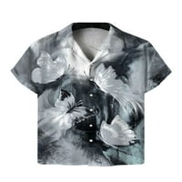Welliumiy muns vrhovi kratkih rukava ljetne košulje rever izrez bluza Havajska dnevna nosi majica Style-e 3xl