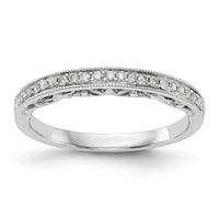 0.13ct. CZ Čvrsta stvar 14k bijeli zlatni vjenčani prsten za vjenčanje