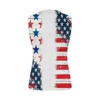 Ženska američka zastava usana majica smiješna 4. jula Dan nezavisnosti Grafički tebi vrhovi seksi tank