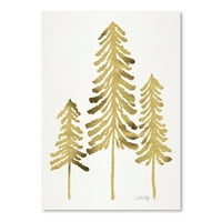 AmericanFlat Pine stabli Gold by Cat Coquillette Poster Art Print