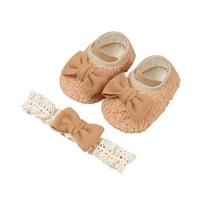 MA & Baby Newborn Baby Girls Princess Bowknot Soft Sole Crib Cipele Tenisice sa trakom za glavu