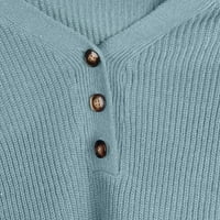 Hueook džemperi za žene Nova pulona boja na dugim rukavima Ležerni pleteni pulover Chunky topli džemper