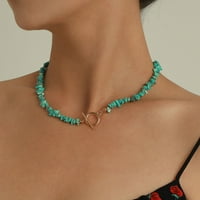 Ogrlica od tirkizne perle s dugim čvorovim kamencem multirand sloj ogrlica ručno rađena nakit