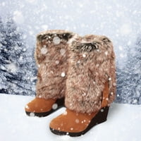 Čizme za ženske cipele sniježne čizme duge čizme topli pamučni klinovi čizme koljena-ženske tenisice