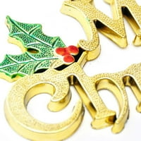Yubnlvae Božićne ukrase veselo za slovo stablo kartice sjajni ukras Xmas Dekoracija Božić viseći kućni