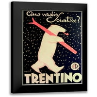Vintage Apple Collection Crni moderni uokvireni muzej umjetnički print pod nazivom - Trentino