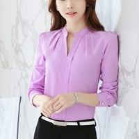 Nosite košulje Ležerne prilike Vranje V ženska uredska radna rukava dugačka bluza Ženska bluza
