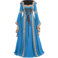 Bigersell kratke svečane haljine za žene Renesanse Haljina s kratkim rukavima Srednjovjekovna ženska