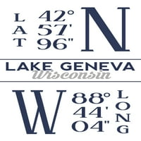 Jezero Ženeva, Wisconsin, širina i dužina