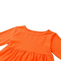 Canrulo Toddler Kids Baby Girls dugih rukava Pumpkin Print Flared pantalone Outfits Orange 2- godine
