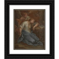 Szymon Češkowicz Crna Ornate Wood Framed Double Matted Museum Art Print Naslijed: Saint Mary Magdalene