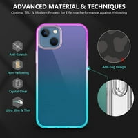 Kompatibilan sa iPhone Plus futrolom, prozirni zaštitni foto telefon Kućište TPU puni zaštitni odbojnik za iPhone, gradijent ljubičaste i plave boje