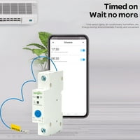 Walmeck WiFi Inteligentni prekidač 1P DIN šinske preklopke Ewelink aplikacija Kontrola kompatibilna sa i asidentnom kontrolom glasa za kućnu automatizaciju