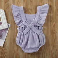Ljeto novorođene novorođenčad dječje dječje odjeće ruffles pamučne posteljine rompers kombinezonsku