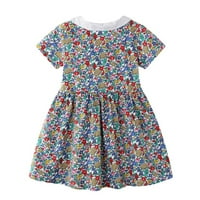 Bullpiano Little Girls Ljetne haljine, Djevojke za dijete Floral Beach Sendress, Djeca 2-7Y cvjetne
