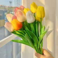 Xinhuadsh Imitacija tulipani Ne-Flidsing Easy Care Odlična vjernost Dekorativni dekor vjenčanja pun