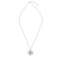 Heiheiup Snowflake Cijeli privjesak Božićna ogrlica poklon kreativni ogrlići Dijamantni ogrlice Diamond