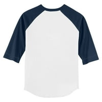 Mladišta Tiny Turpap Bijeli mornarice Seattle Mariners State Outline 3 majica 4 rukava Raglan