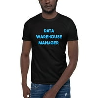 Plava upravitelj skladišta podataka s kratkim rukavima pamučna majica s nedefiniranim poklonima
