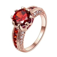 Duhgbne Retro cirkonski prsten Diamond Rose Gold Prsten nakit veličine 6