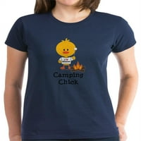 Cafepress - Camping Chick majica - Ženska tamna majica