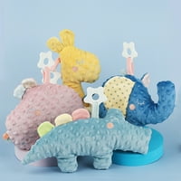 HonRane Baby plišana igračka sa teetherom simpatičnim slonom Giraffe Hippo Crocodile Doll smirila igračka
