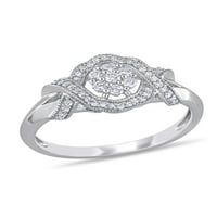 RASAT Diamond klaster zaručni prsten u 10k bijelo zlato
