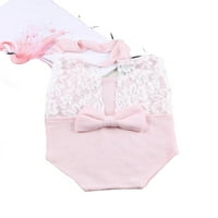 Colorblock BodySuits bez rukava za bebe ružičaste fotografije u novorođenčadi