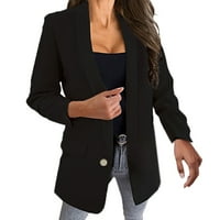 Ženske jakne za posao Ležerne prilike Womensblazer Open Front Modni rukav Poslovni posao Ležerne prilike